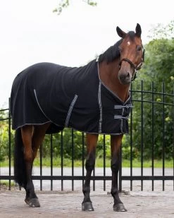 QHP Fleece Rug New Basic With Cross Surcingles -Equestrian Supplies Online Shop 00005131W 2 406090094