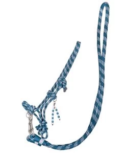 QHP Rope Halter With Reins Thunderbolt