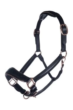 HKM Headcollar Leather Rosegold