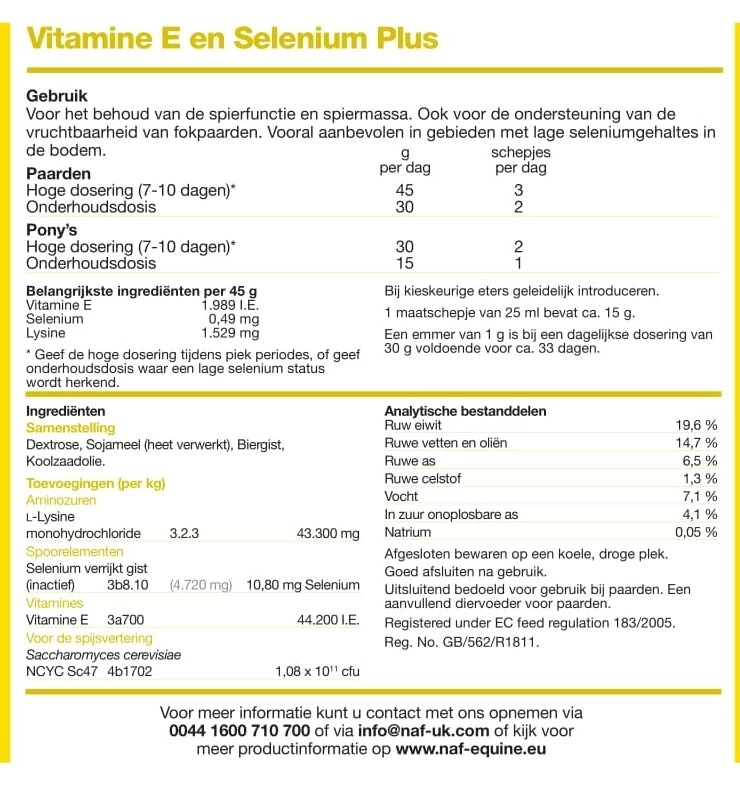 NAF Vitamine E And Selenium Plus 1kg 4 NAF Vitamine E And Selenium Plus 1kg - Image 4